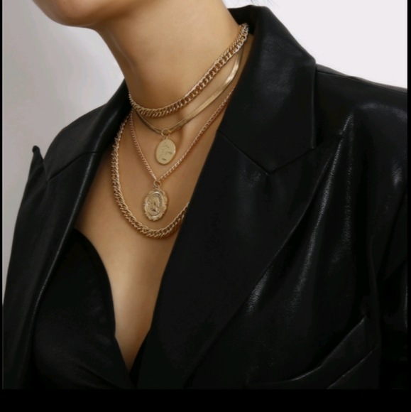 PUNK MIAMI CUBAN CHOKER BIG COIN NECKLACE - Picture 3 of 6